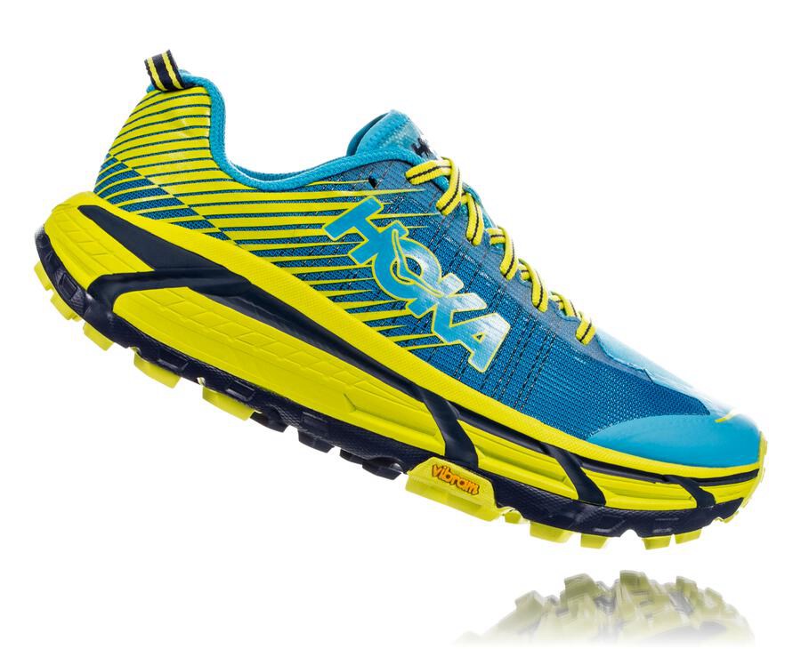 Zapatillas Trail Hoka One One Mujer - Evo Mafate 2 - Azules/Verde - ZDX012758